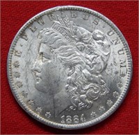 1884 O Morgan Silver Dollar