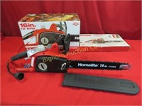 New Homelite Electric 16" Chain Saw 12 Amp