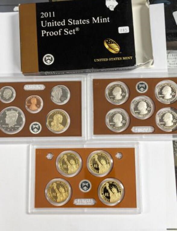 2011 US MINT PROOF SET WITH QUARTERS AND DOLLAR