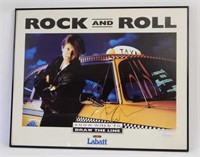 FRAMED LABATT "ROCK & ROLL" TOM COCHRANE POSTER