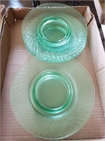 Green Depression plates