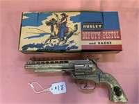 Hubley deputy pistol and badge w/box