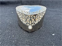 Small Silver Heart Jewelry Box