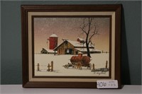 Winter Farm Scene H. Haywood