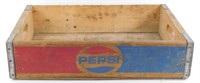 * Vintage Pepsi-Cola Wooden Bottle Crate