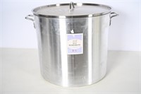80 Qt Aluminum Stock Pot, w/ Steamer Basket - New