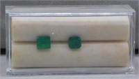 (2) EMERALDS WITH 1.31 CTS TW.