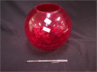 7 3/4" amberina rose bowl, inverted Thumbprint