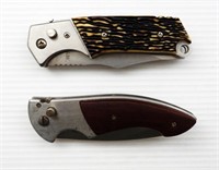 (2) TACTICAL PUSH BUTTON KNIVES