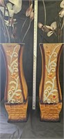 2 tall vase with flowers