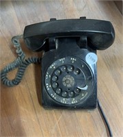 Vintage Black Rotary Desk Phone