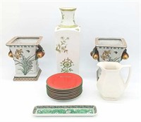 Grouping of Porcelains Including Chinese