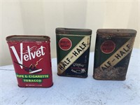 3 TOBACCO CANS