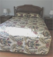 Queen bed with headboard & bed frame