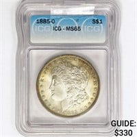 1885-O Morgan Silver Dollar ICG MS65