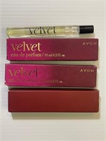 Avon Lot of 3 Velvet Perfumes *New In Box*