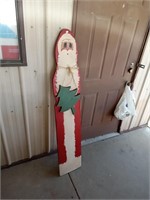 hand painted wood Santa Claus