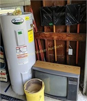 Leaking Water Heater, Snow Shovels, Yard Markers,