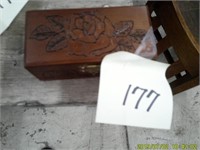 WOOD BOX CARVED