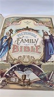 Antique 1900 Holy Bible with full color pictures