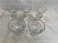 7 piece glass ice cream bowls