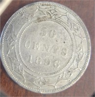 1896 CANADIAN 50 CENT COIN
