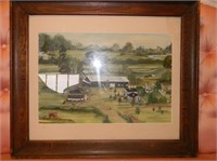 Folk Art Farm Scene