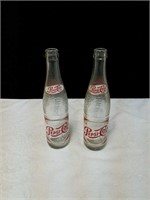 Pair of vintage Pepsi bottles one from Norton VA