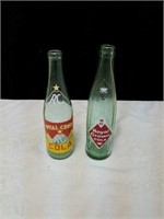 Nice vintage pair of royal crown cola bottles