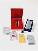 Lighters: Ronson, Zippo, A-Line, 14Kt Gold Plated