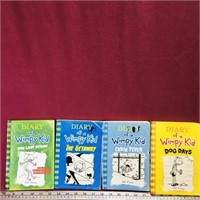 Lot Of 4 Diary Of A Wimpy Kids Novels