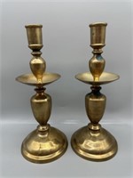 Pair of Brass Mid-Centry Korean Candlesticks