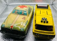 Match box Yellow truck and tin car