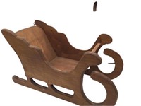 Wooden Child's Sleigh/Handmade Oak Rocking Chair