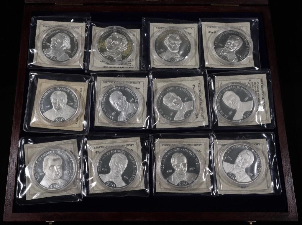 2000 $20 12-COIN SILVER PRESIDENTIAL COMMEM SET