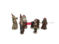 Vintage Santa Claus and Gnome Figurine Set