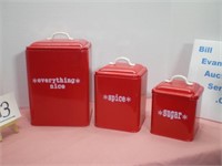 Canister Set, Metal, Everything NIce, Sugar, Spice