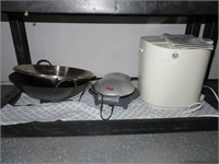 oster bread maker, wok, sandwich maker