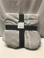 NEW Threshold Cotton Gray Blanket P13