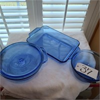 ANCHOR HOCKING BLUE DISHES