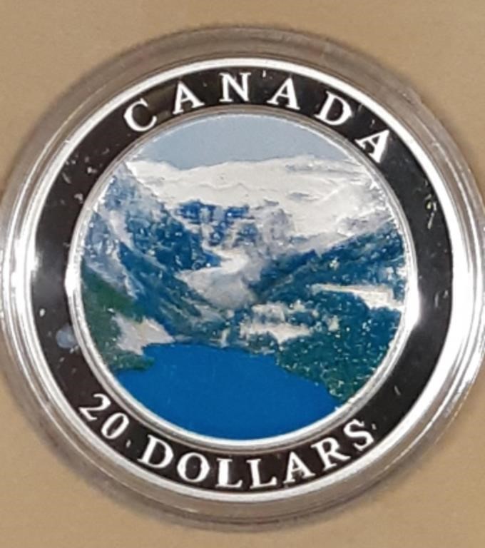 2003 Natural Wonders Canadian Rockies Silver Coin