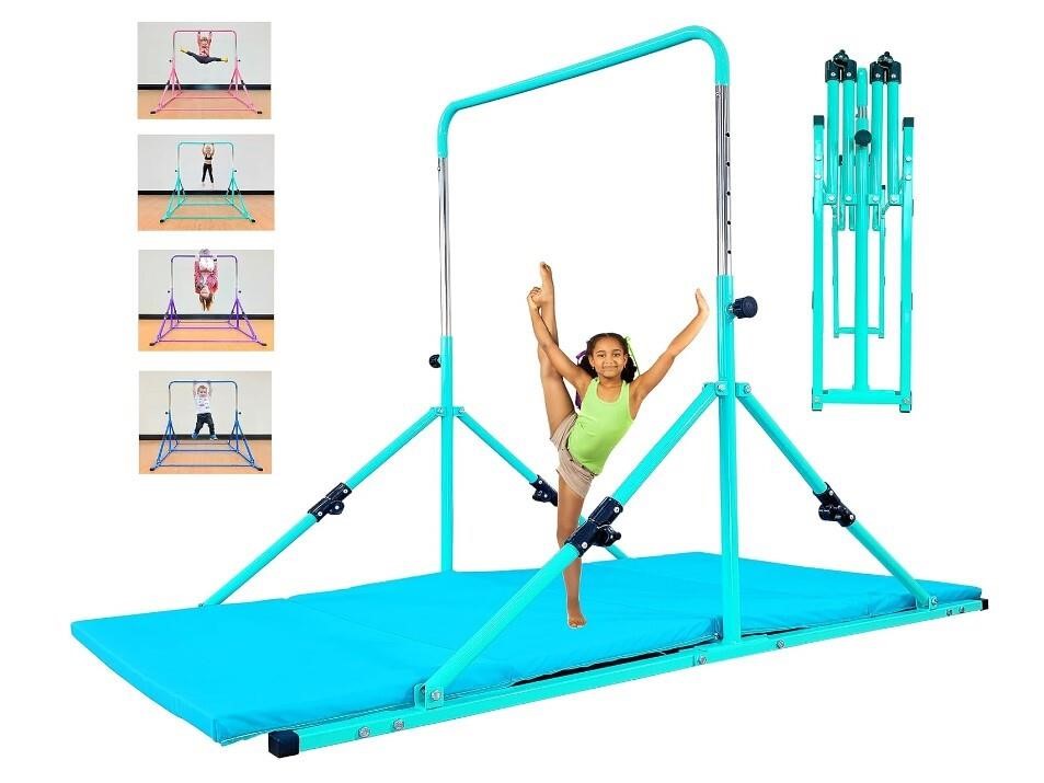 Upgrade Foldable Gymnastic Bar with Mat