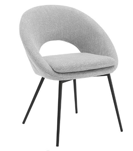 Millie Modern Scoop Accent Dining Chair Grey