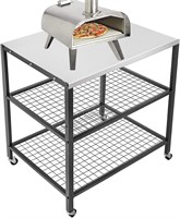 WEASHUME Stainless Steel Grill Cart Pizza Oven
