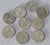 (10) Steel pennies.