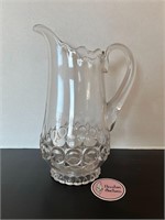 Vintage Clear Glass Water Pitcher
