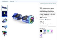 C27  Jetson Rave Hoverboard 12 MPH Blue