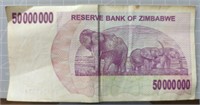 Zimbabwe $50 million bank note
