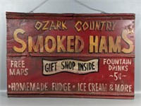 Hand Painted Ozark Country Ham Tin Sign