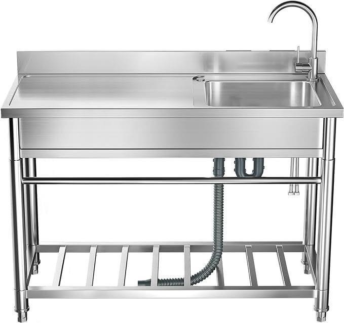 Commercial Restaurant Stainless Steel Prep Sink